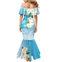 Personalized Guam Chamorro Mermaid Dress Turtles and Guasali Flowers LT7 - Polynesian Pride
