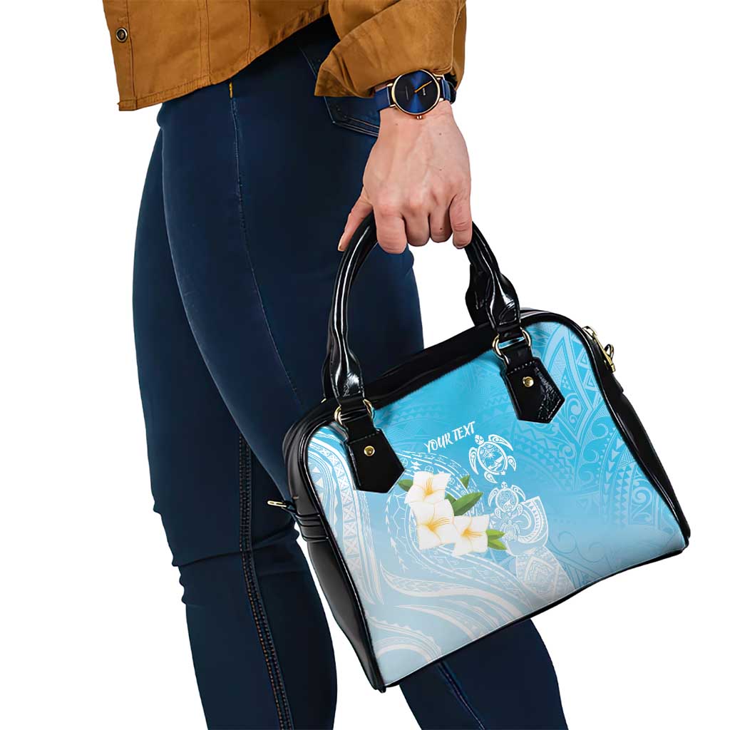 Personalized Guam Chamorro Shoulder Handbag Turtles and Guasali Flowers