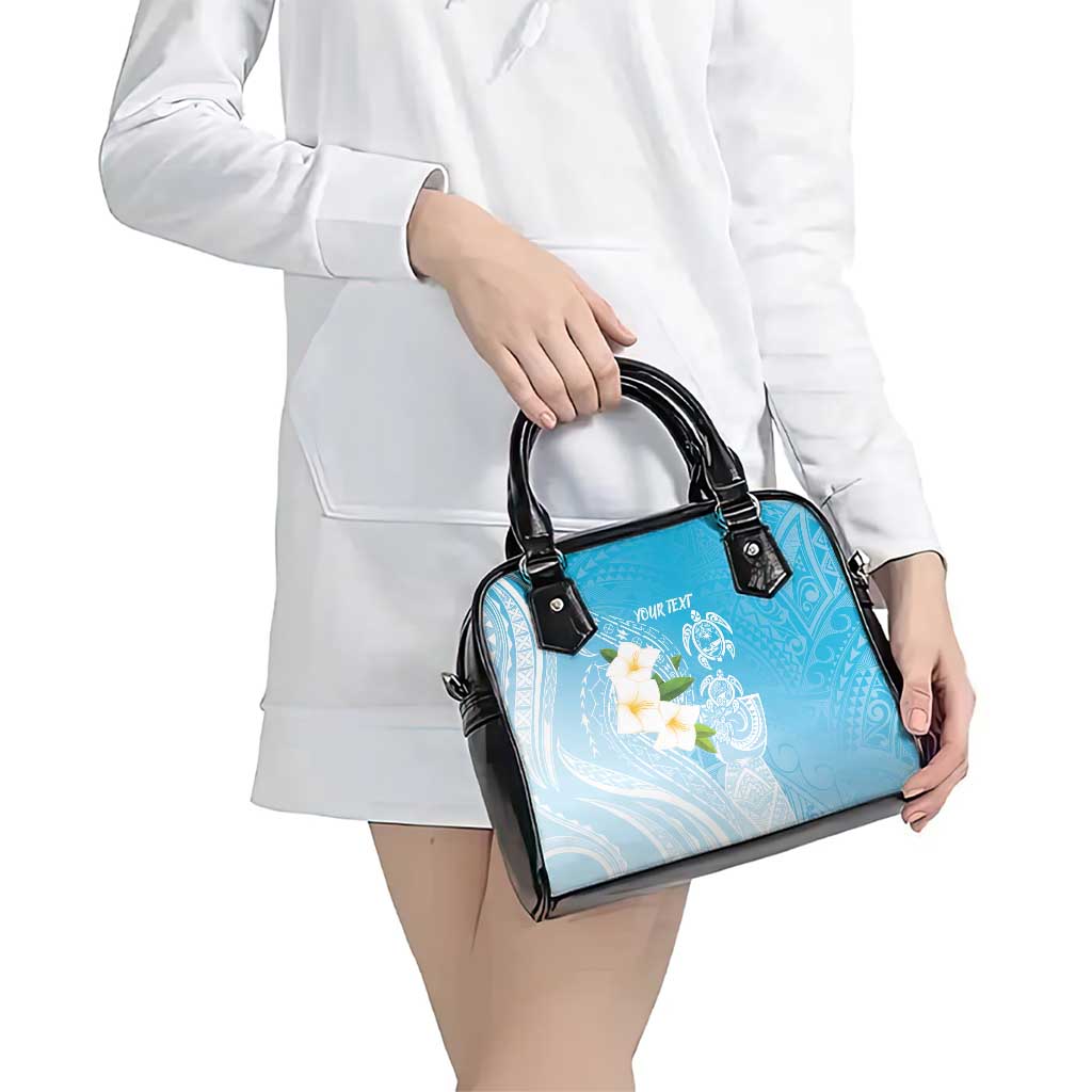 Personalized Guam Chamorro Shoulder Handbag Turtles and Guasali Flowers