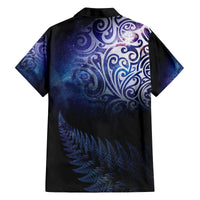 New Zealand Aotearoa Matariki Family Matching Off The Shoulder Long Sleeve Dress and Hawaiian Shirt Starry Silver Fern LT7 - Polynesian Pride