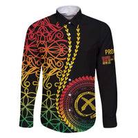 Proudly Ni-Van Sandroing Inspired Classic Style Family Matching Long Sleeve Bodycon Dress and Hawaiian Shirt LT7 Dad's Shirt - Long Sleeve Colorful - Polynesian Pride