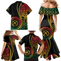 Proudly Ni-Van Sandroing Inspired Classic Style Family Matching Mermaid Dress and Hawaiian Shirt LT7 - Polynesian Pride