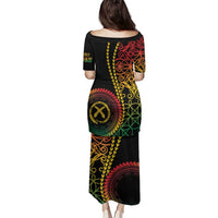 Proudly Ni-Van Sandroing Inspired Classic Style Family Matching Puletasi and Hawaiian Shirt