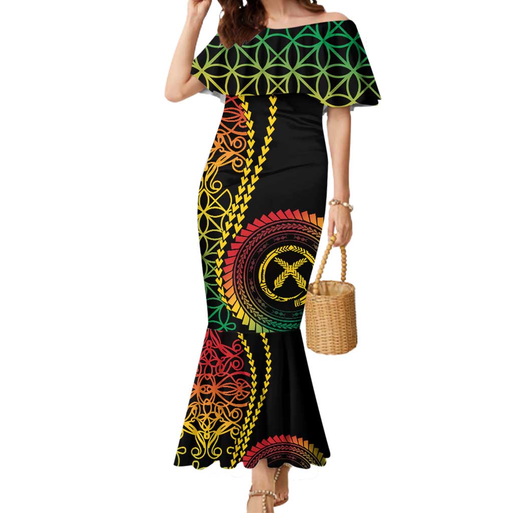 Proudly Ni-Van Sandroing Inspired Classic Style Mermaid Dress LT7 Women Colorful - Polynesian Pride