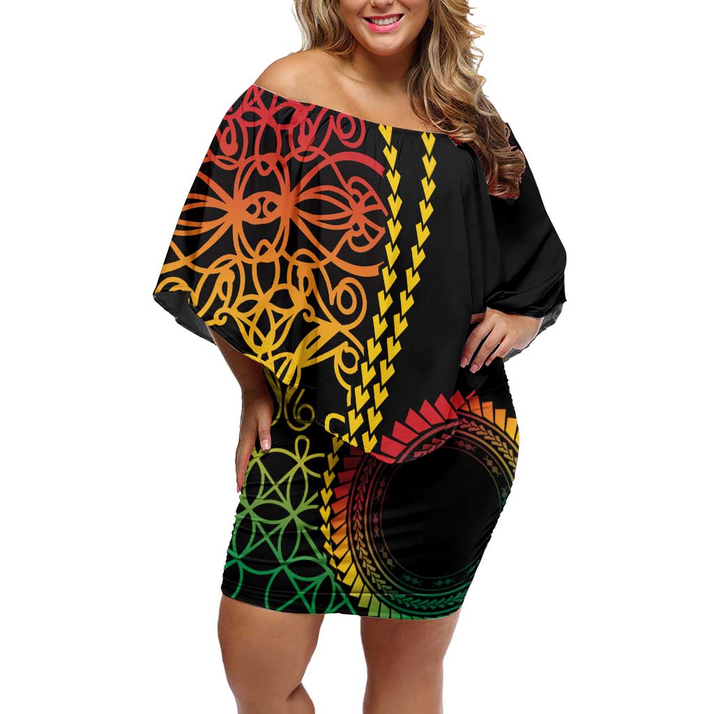 Proudly Ni-Van Sandroing Inspired Classic Style Off Shoulder Short Dress
