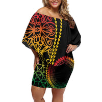Proudly Ni-Van Sandroing Inspired Classic Style Off Shoulder Short Dress