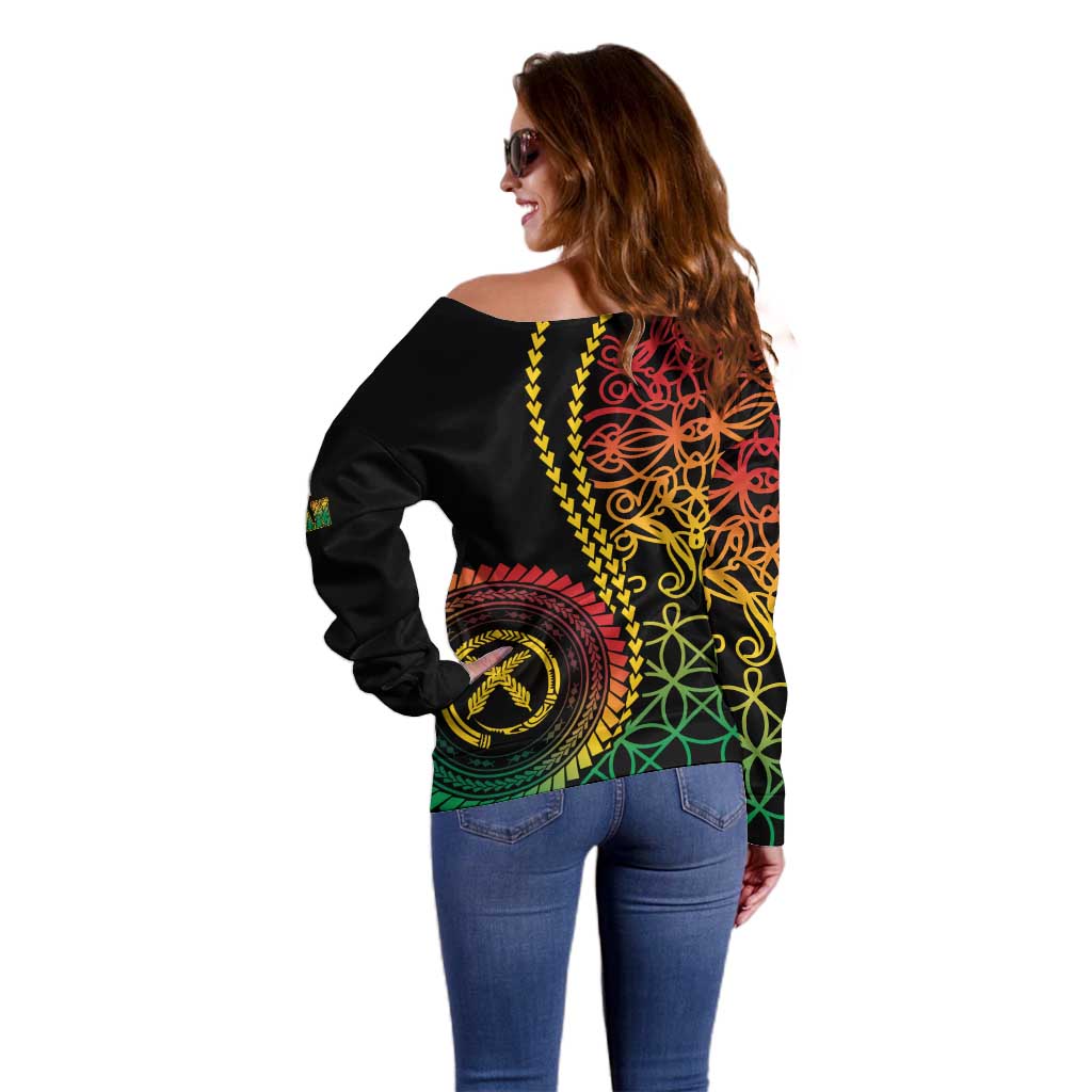 Proudly Ni-Van Sandroing Inspired Classic Style Off Shoulder Sweater