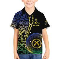 Proudly Ni-Van Sandroing Inspired Family Matching Off Shoulder Maxi Dress and Hawaiian Shirt Malampa Classic Style LT7 Son's Shirt Colorful - Polynesian Pride