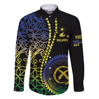 Proudly Ni-Van Sandroing Inspired Family Matching Off Shoulder Short Dress and Hawaiian Shirt Malampa Classic Style LT7 Dad's Shirt - Long Sleeve Colorful - Polynesian Pride