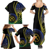 Proudly Ni-Van Sandroing Inspired Family Matching Summer Maxi Dress and Hawaiian Shirt Malampa Classic Style LT7 - Polynesian Pride