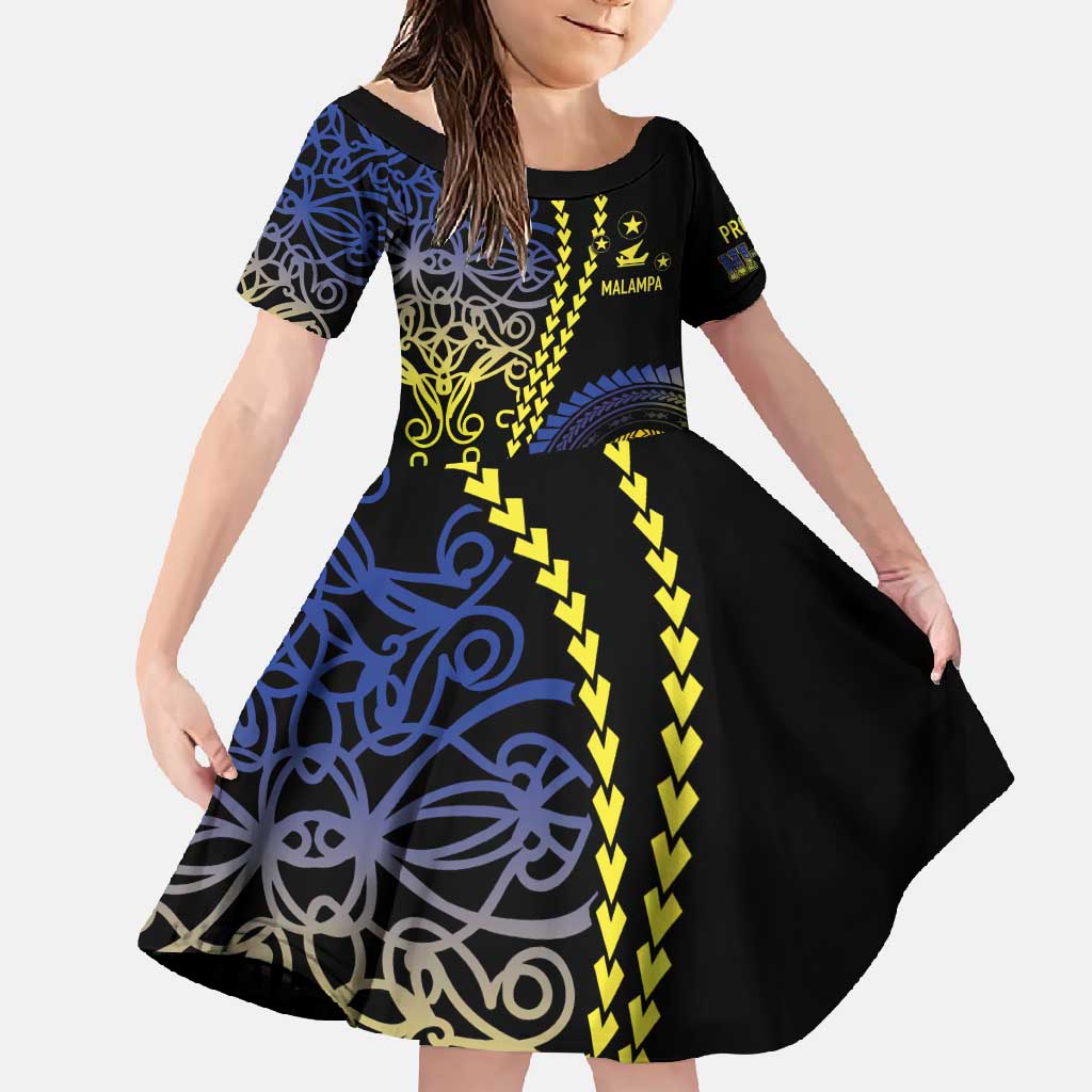 Proudly Ni-Van Sandroing Inspired Family Matching Tank Maxi Dress and Hawaiian Shirt Malampa Classic Style LT7 Daughter's Dress Colorful - Polynesian Pride