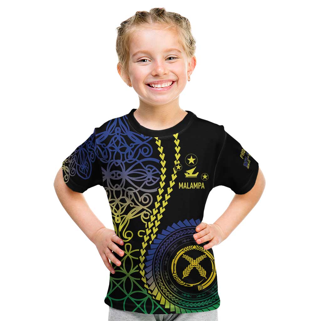 Proudly Ni-Van Sandroing Inspired Kid T Shirt Malampa Classic Style LT7 Colorful - Polynesian Pride