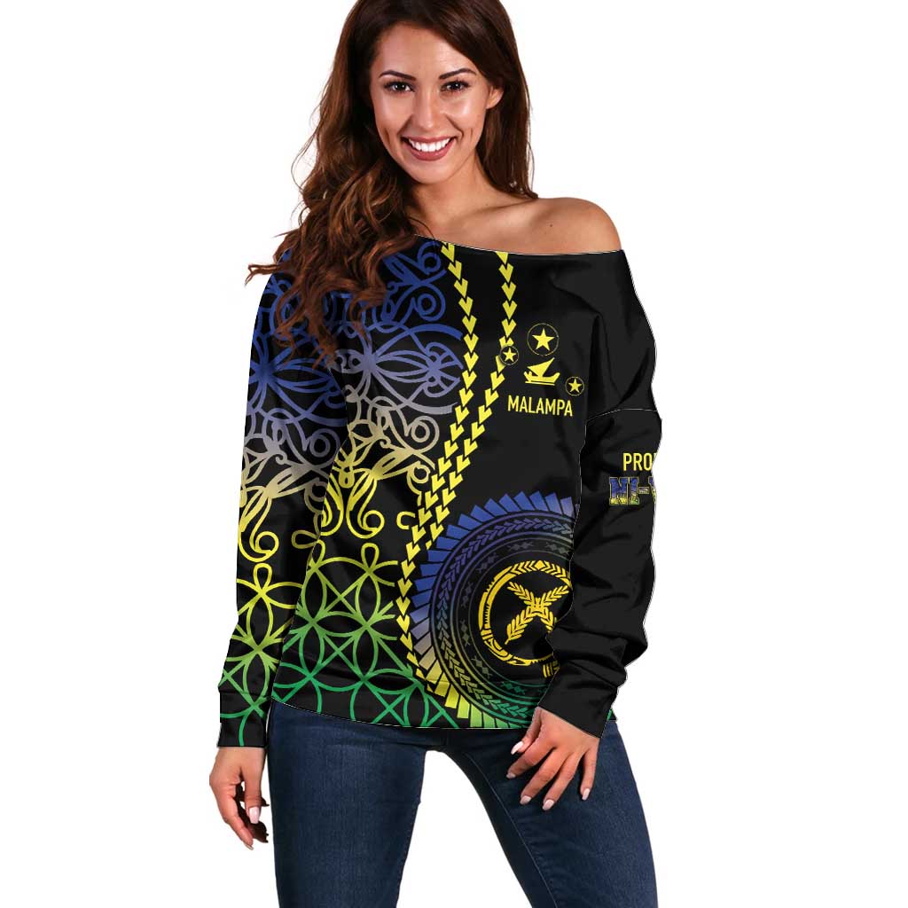 Proudly Ni-Van Sandroing Inspired Off Shoulder Sweater Malampa Classic Style