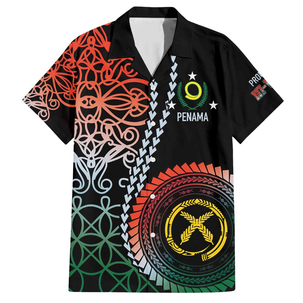 Proudly Ni-Van Sandroing Inspired Family Matching Off Shoulder Maxi Dress and Hawaiian Shirt Penama Classic Style LT7 Dad's Shirt - Short Sleeve Colorful - Polynesian Pride