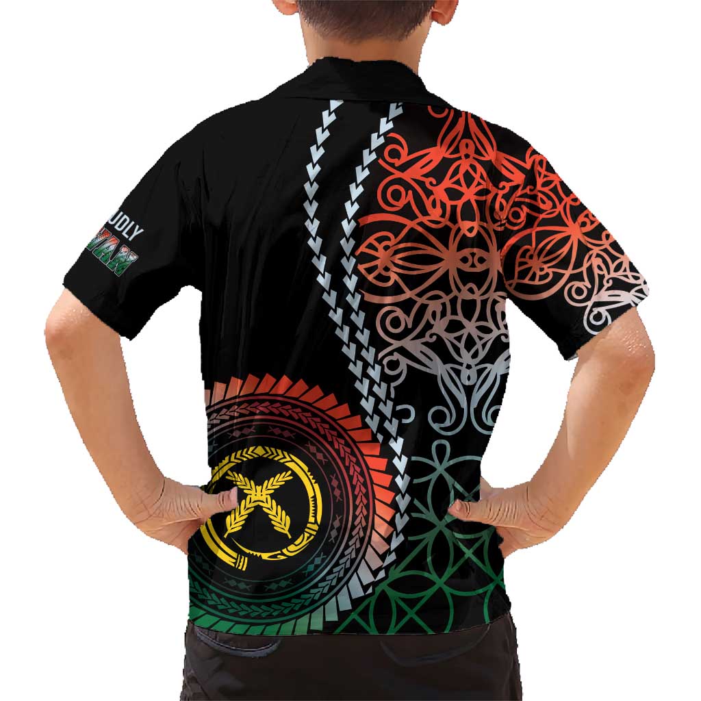 Proudly Ni-Van Sandroing Inspired Family Matching Short Sleeve Bodycon Dress and Hawaiian Shirt Penama Classic Style LT7 - Polynesian Pride