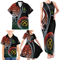 Proudly Ni-Van Sandroing Inspired Family Matching Tank Maxi Dress and Hawaiian Shirt Penama Classic Style LT7 - Polynesian Pride
