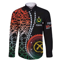 Proudly Ni-Van Sandroing Inspired Family Matching Tank Maxi Dress and Hawaiian Shirt Penama Classic Style LT7 Dad's Shirt - Long Sleeve Colorful - Polynesian Pride