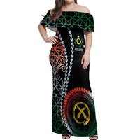 Proudly Ni-Van Sandroing Inspired Off Shoulder Maxi Dress Penama Classic Style LT7 Women Colorful - Polynesian Pride