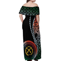 Proudly Ni-Van Sandroing Inspired Off Shoulder Maxi Dress Penama Classic Style LT7 - Polynesian Pride