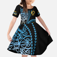 Proudly Ni-Van Sandroing Inspired Family Matching Off Shoulder Maxi Dress and Hawaiian Shirt Sanma Classic Style LT7 Daughter's Dress Colorful - Polynesian Pride