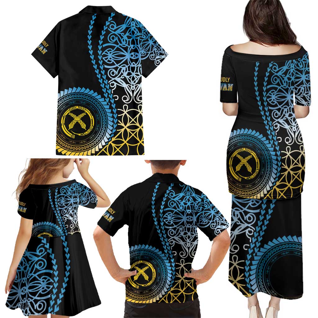 Proudly Ni-Van Sandroing Inspired Family Matching Puletasi and Hawaiian Shirt Sanma Classic Style LT7 - Polynesian Pride