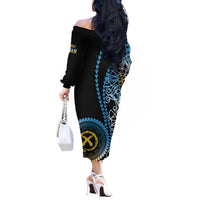 Proudly Ni-Van Sandroing Inspired Off The Shoulder Long Sleeve Dress Sanma Classic Style