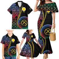 Proudly Ni-Van Sandroing Inspired Family Matching Mermaid Dress and Hawaiian Shirt Shefa Classic Style LT7 - Polynesian Pride