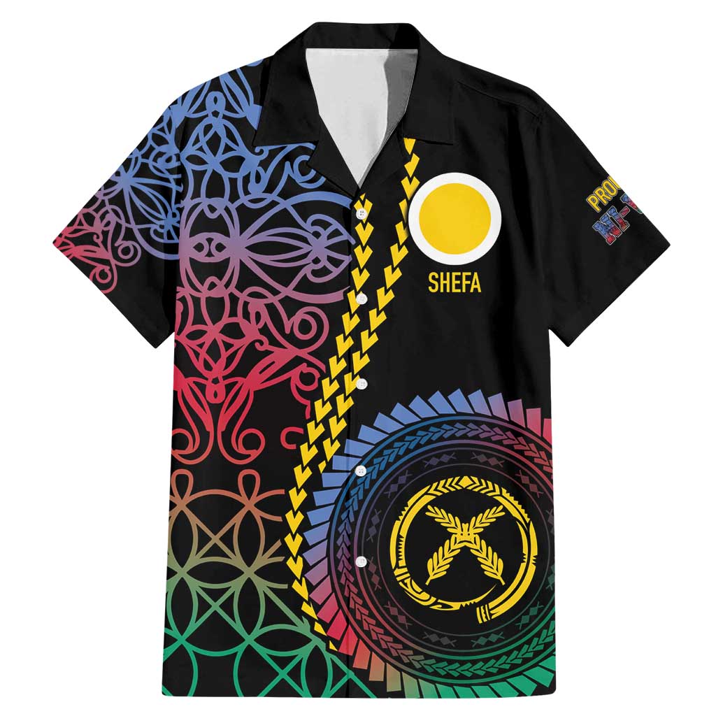Proudly Ni-Van Sandroing Inspired Family Matching Mermaid Dress and Hawaiian Shirt Shefa Classic Style LT7 Dad's Shirt - Short Sleeve Colorful - Polynesian Pride