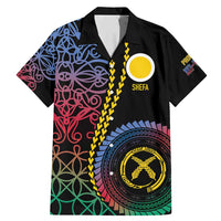 Proudly Ni-Van Sandroing Inspired Family Matching Mermaid Dress and Hawaiian Shirt Shefa Classic Style LT7 Dad's Shirt - Short Sleeve Colorful - Polynesian Pride