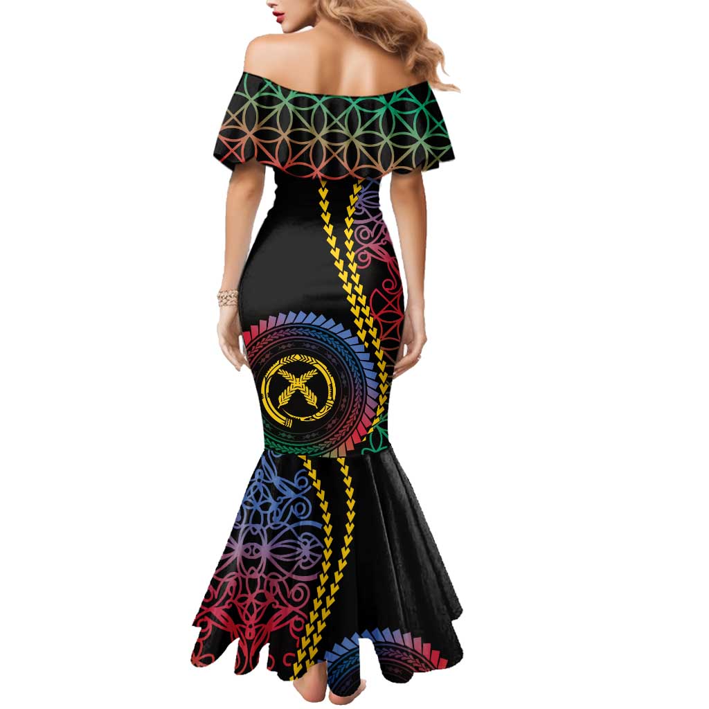 Proudly Ni-Van Sandroing Inspired Family Matching Mermaid Dress and Hawaiian Shirt Shefa Classic Style LT7 - Polynesian Pride