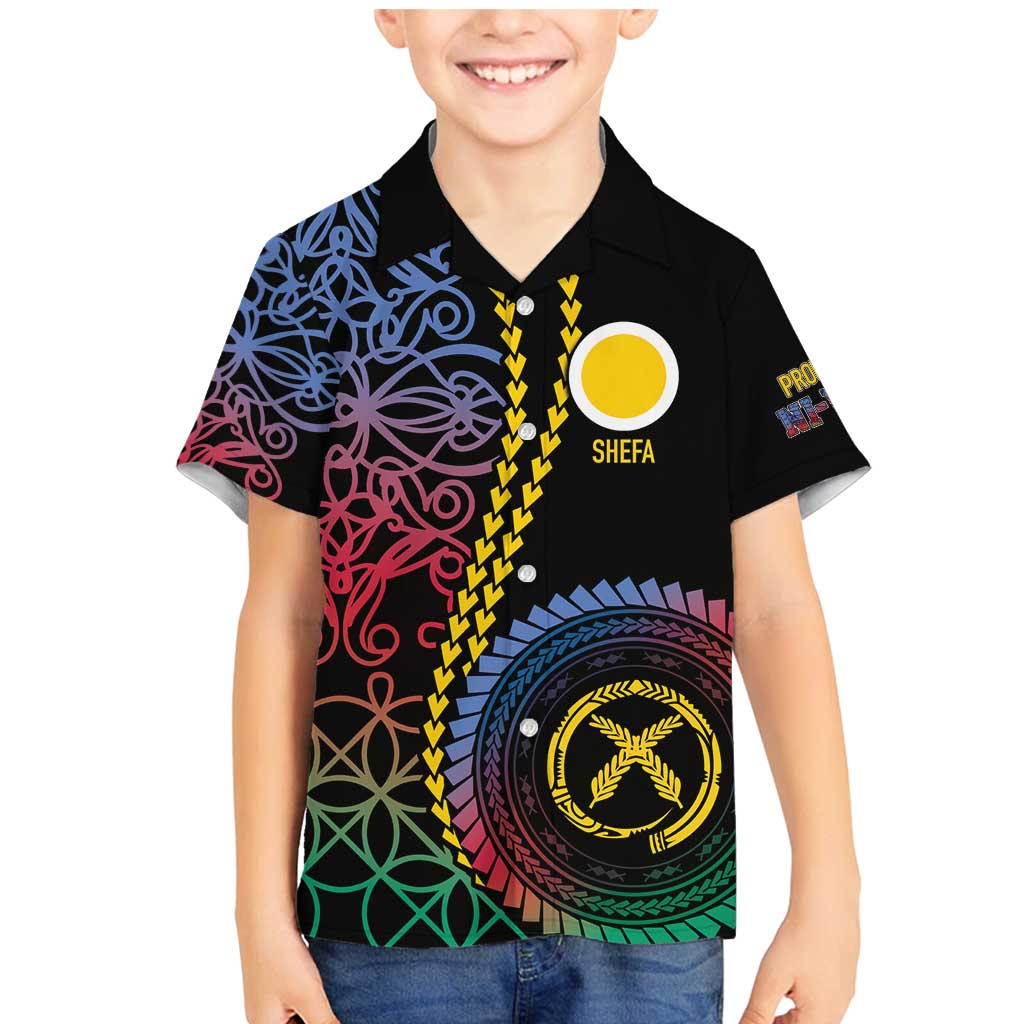Proudly Ni-Van Sandroing Inspired Family Matching Mermaid Dress and Hawaiian Shirt Shefa Classic Style LT7 Son's Shirt Colorful - Polynesian Pride
