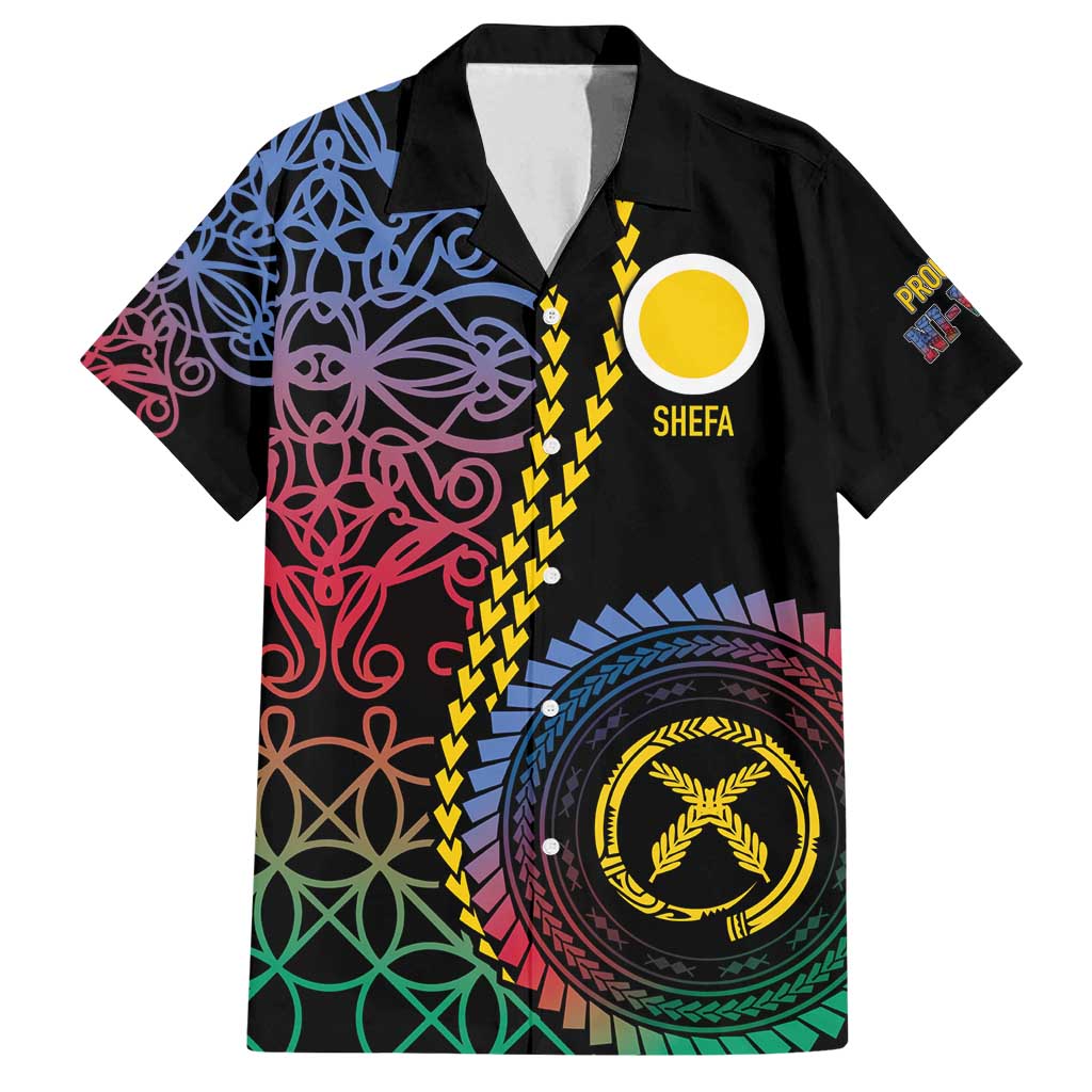 Proudly Ni-Van Sandroing Inspired Family Matching Off Shoulder Maxi Dress and Hawaiian Shirt Shefa Classic Style LT7 Dad's Shirt - Short Sleeve Colorful - Polynesian Pride