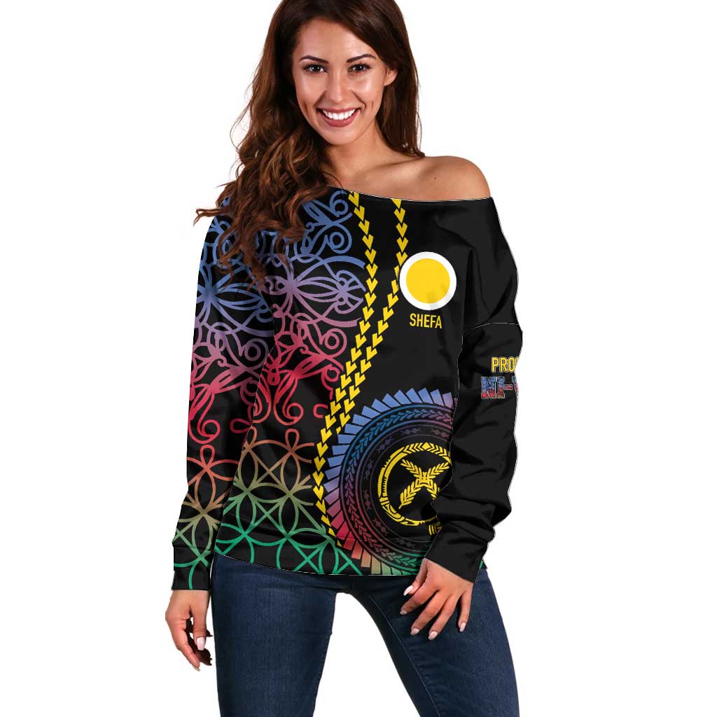 Proudly Ni-Van Sandroing Inspired Off Shoulder Sweater Shefa Classic Style