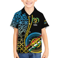 Proudly Ni-Van Sandroing Inspired Family Matching Long Sleeve Bodycon Dress and Hawaiian Shirt Torba Classic Style LT7 Son's Shirt Colorful - Polynesian Pride