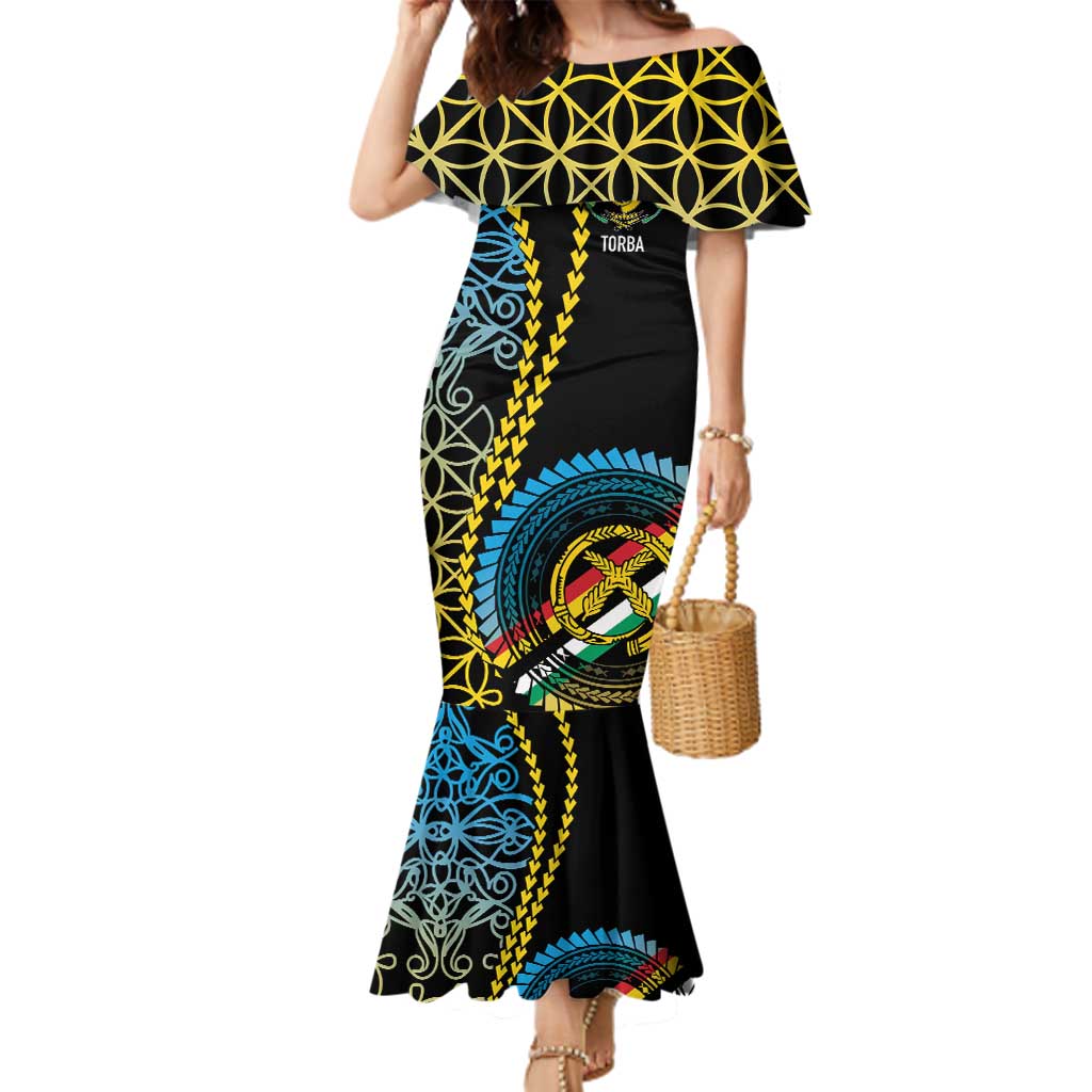 Proudly Ni-Van Sandroing Inspired Family Matching Mermaid Dress and Hawaiian Shirt Torba Classic Style LT7 Mom's Dress Colorful - Polynesian Pride