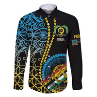 Proudly Ni-Van Sandroing Inspired Family Matching Off The Shoulder Long Sleeve Dress and Hawaiian Shirt Torba Classic Style LT7 Dad's Shirt - Long Sleeve Colorful - Polynesian Pride