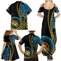 Proudly Ni-Van Sandroing Inspired Family Matching Summer Maxi Dress and Hawaiian Shirt Torba Classic Style LT7 - Polynesian Pride