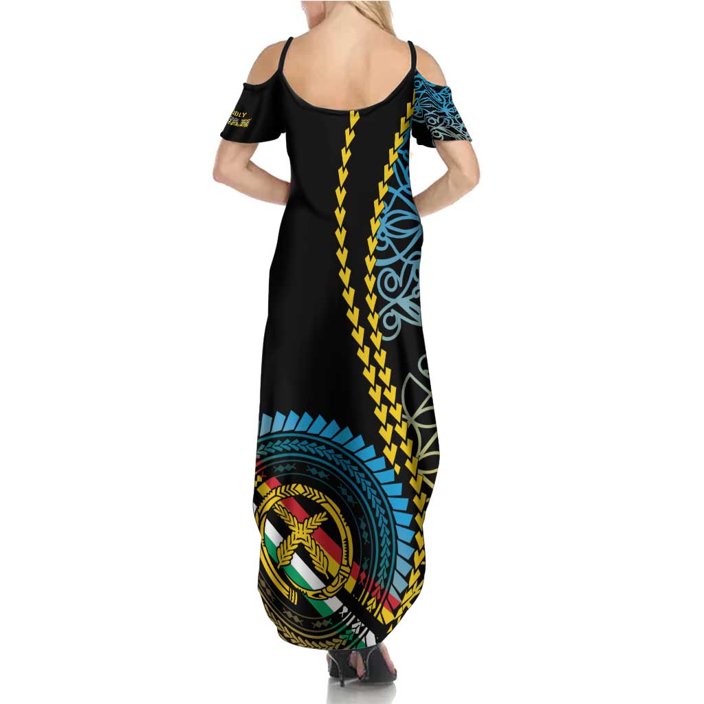 Proudly Ni-Van Sandroing Inspired Family Matching Summer Maxi Dress and Hawaiian Shirt Torba Classic Style LT7 - Polynesian Pride