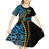 Proudly Ni-Van Sandroing Inspired Kid Short Sleeve Dress Torba Classic Style LT7 - Polynesian Pride