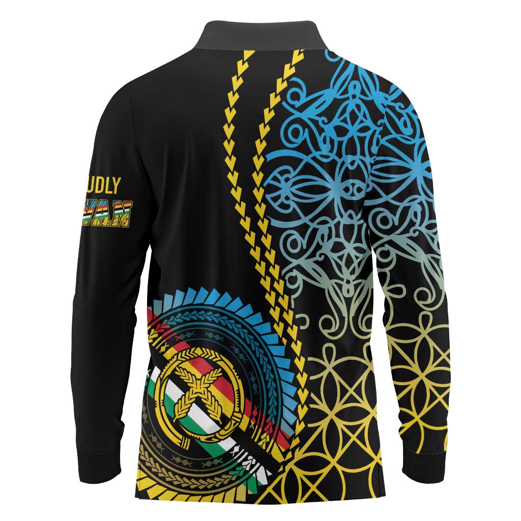 Proudly Ni-Van Sandroing Inspired Long Sleeve Polo Shirt Torba Classic Style LT7 - Polynesian Pride