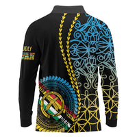 Proudly Ni-Van Sandroing Inspired Long Sleeve Polo Shirt Torba Classic Style LT7 - Polynesian Pride