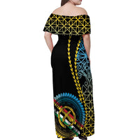 Proudly Ni-Van Sandroing Inspired Off Shoulder Maxi Dress Torba Classic Style LT7 - Polynesian Pride