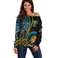 Proudly Ni-Van Sandroing Inspired Off Shoulder Sweater Torba Classic Style