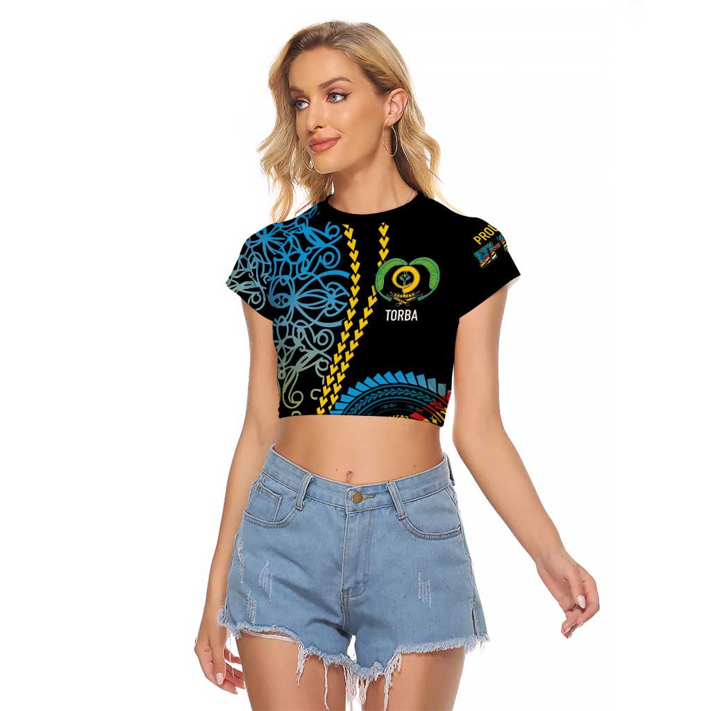 Proudly Ni-Van Sandroing Inspired Raglan Cropped T Shirt Torba Classic Style LT7 Female Colorful - Polynesian Pride
