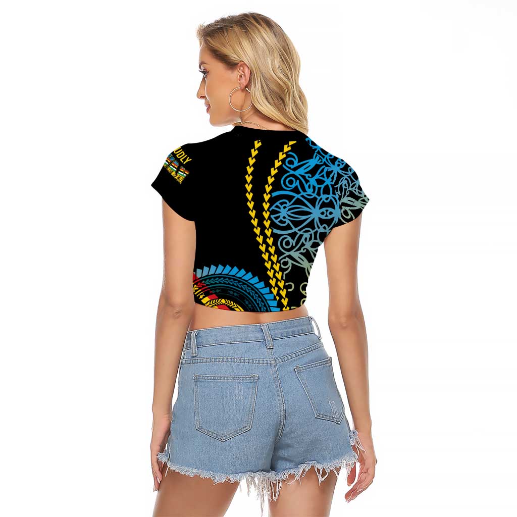 Proudly Ni-Van Sandroing Inspired Raglan Cropped T Shirt Torba Classic Style LT7 - Polynesian Pride