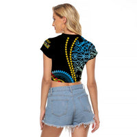 Proudly Ni-Van Sandroing Inspired Raglan Cropped T Shirt Torba Classic Style LT7 - Polynesian Pride