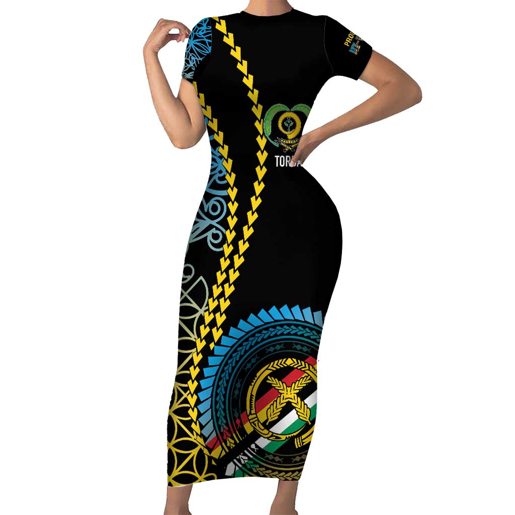 Proudly Ni-Van Sandroing Inspired Short Sleeve Bodycon Dress Torba Classic Style