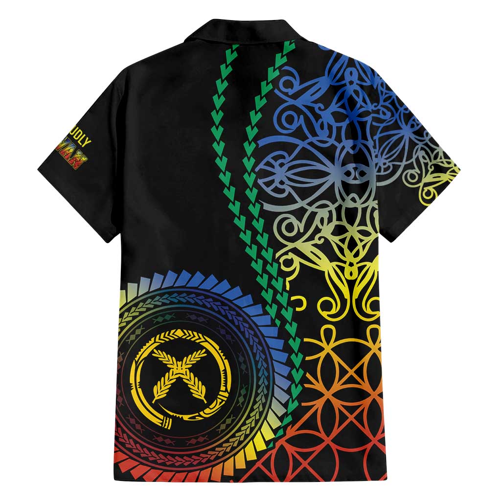 Proudly Ni-Van Sandroing Inspired Family Matching Long Sleeve Bodycon Dress and Hawaiian Shirt Tafea Classic Style LT7 - Polynesian Pride
