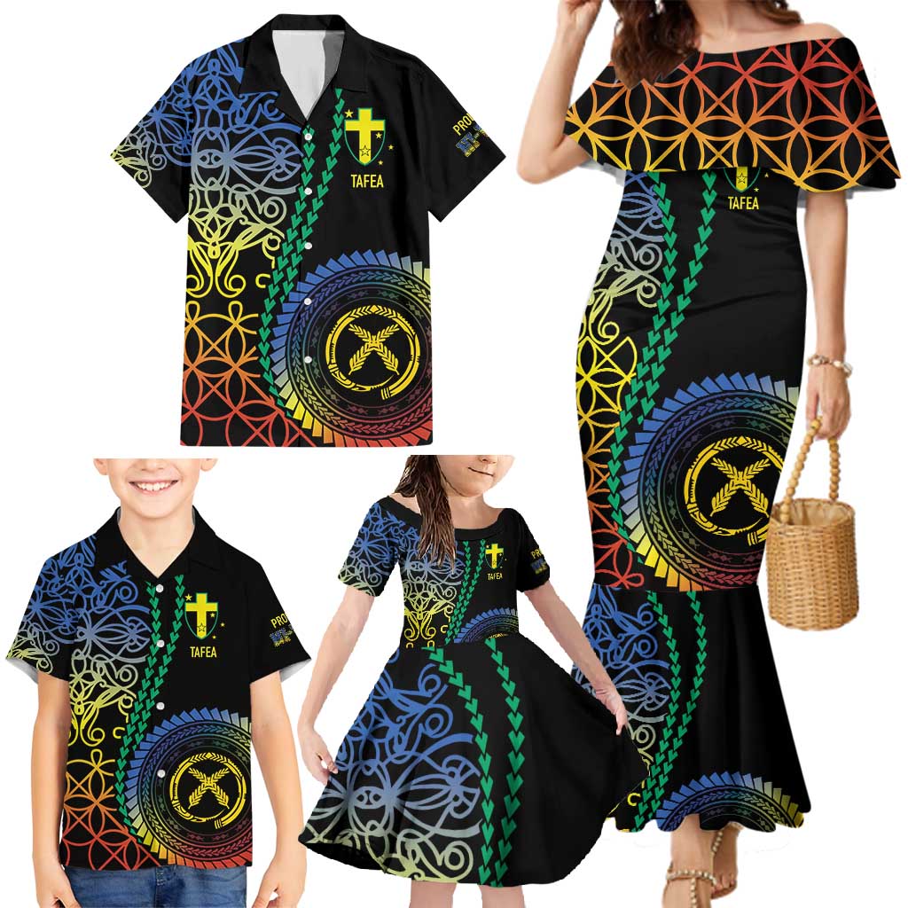 Proudly Ni-Van Sandroing Inspired Family Matching Mermaid Dress and Hawaiian Shirt Tafea Classic Style LT7 - Polynesian Pride