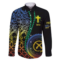 Proudly Ni-Van Sandroing Inspired Family Matching Mermaid Dress and Hawaiian Shirt Tafea Classic Style LT7 Dad's Shirt - Long Sleeve Colorful - Polynesian Pride